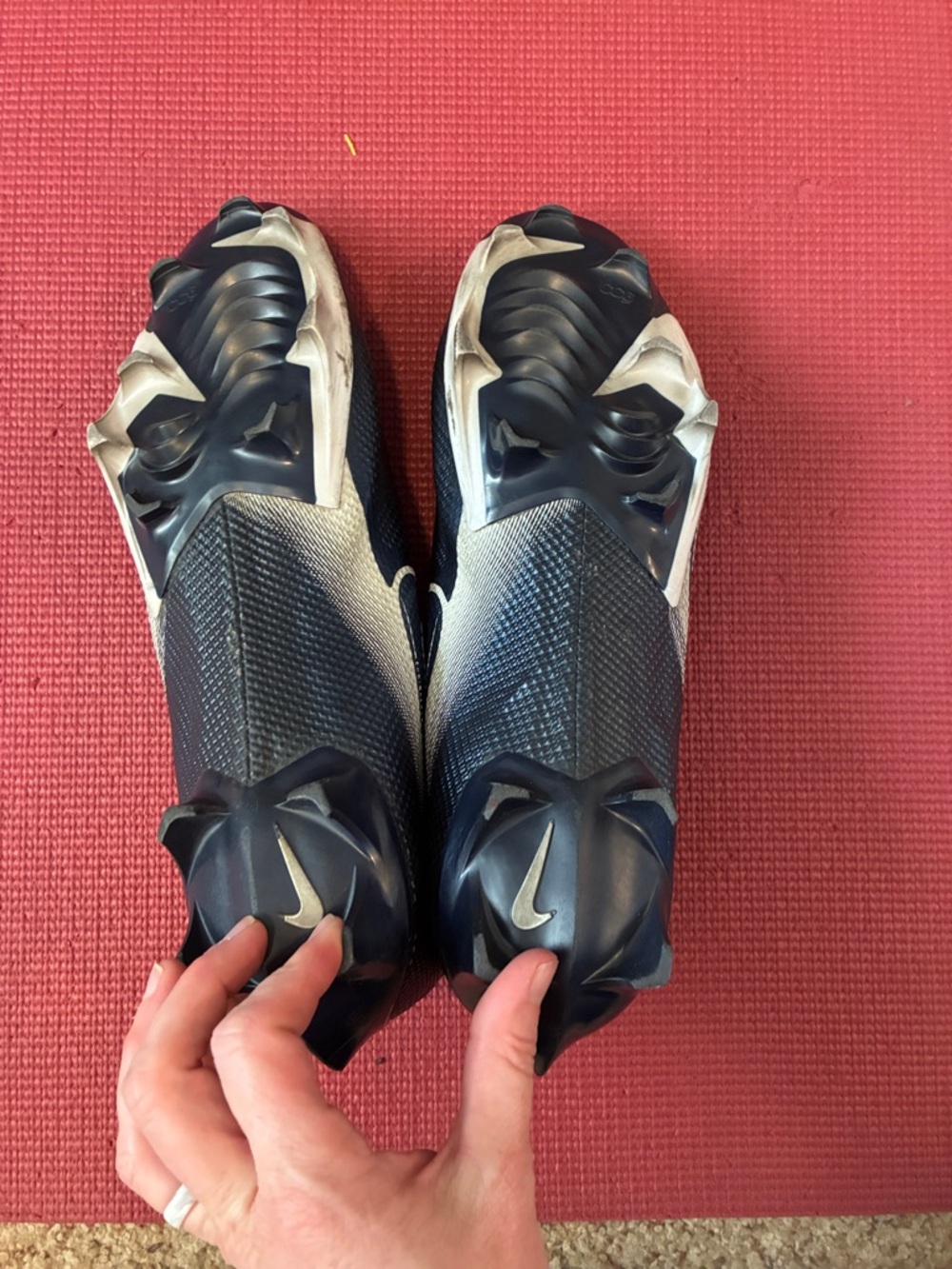Nike Vapor Edge Pro 360 Football Cleats Mens Size 13 navy  White AO8277 - Picture 7 of 9
